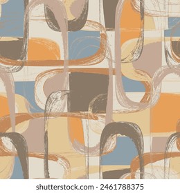 Seamless geometric pattern. Color print.