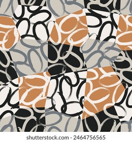 Seamless geometric pattern. Color print.