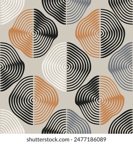 Seamless geometric pattern. Color print.