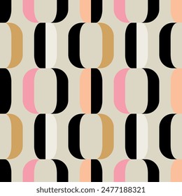 Seamless geometric pattern. Color print.