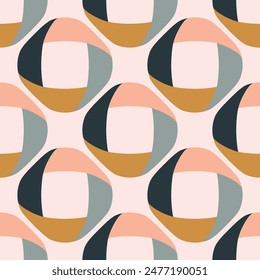 Seamless geometric pattern. Color print.