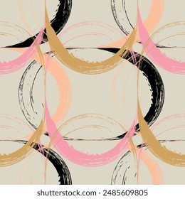 Seamless geometric pattern. Color print.