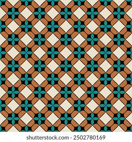 Seamless geometric pattern. Color print.