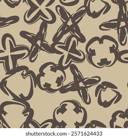 Seamless geometric pattern. Color print.