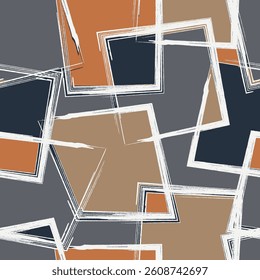 Seamless geometric pattern. Color print.