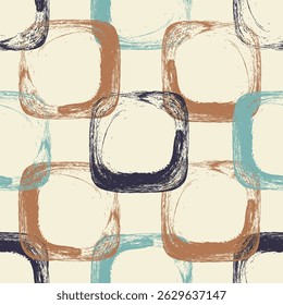 Padrão geométrico contínuo. Impressão colorida.