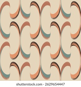 Seamless geometric pattern. Color print.