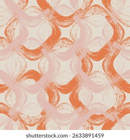 Seamless geometric pattern. Color print.