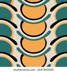 Seamless geometric pattern. Color print.
