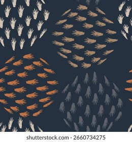 Padrão geométrico contínuo. Impressão colorida.