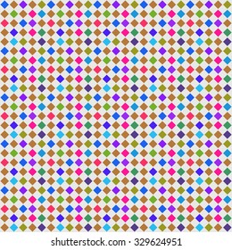 Seamless geometric pattern of colored diamonds. Vector illustration.