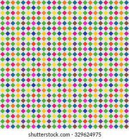 Seamless geometric pattern of colored diamonds. Vector illustration.