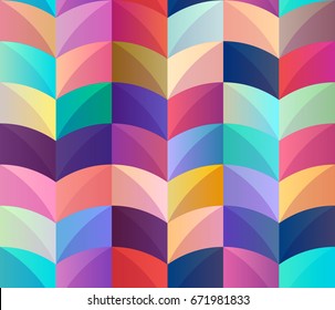 Seamless geometric pattern of colored elements