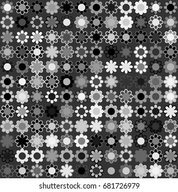 Seamless geometric pattern with colored elements, vector abstract background