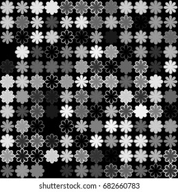 Seamless geometric pattern with colored elements, vector abstract background