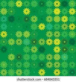 Seamless geometric pattern with colored elements, vector abstract background