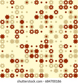 Seamless geometric pattern with colored elements, vector abstract background