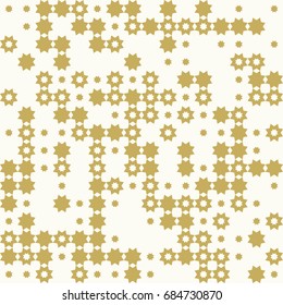 Seamless geometric pattern with colored elements, vector abstract background