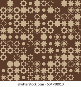 Seamless geometric pattern with colored elements, vector abstract background