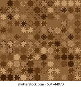 Seamless geometric pattern with colored elements, vector abstract background