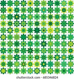 Seamless geometric pattern with colored elements, vector abstract background