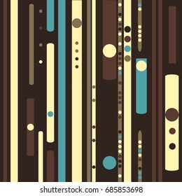 Seamless geometric pattern with colored elements, vector abstract background