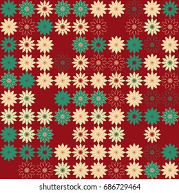 Seamless geometric pattern with colored elements, vector abstract background