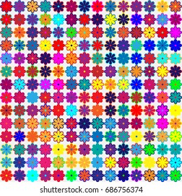 Seamless geometric pattern with colored elements, vector abstract background