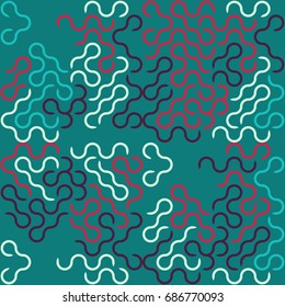 Seamless geometric pattern with colored elements, vector abstract background