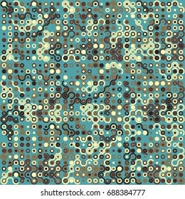 Seamless geometric pattern with colored elements, vector abstract background