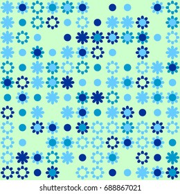 Seamless geometric pattern with colored elements, vector abstract background