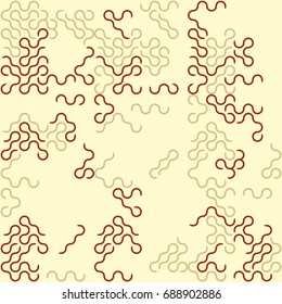 Seamless geometric pattern with colored elements, vector abstract background