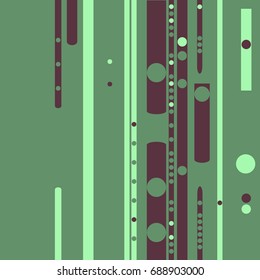 Seamless geometric pattern with colored elements, vector abstract background