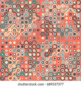 Seamless geometric pattern with colored elements, vector abstract background