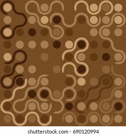 Seamless geometric pattern with colored elements, vector abstract background