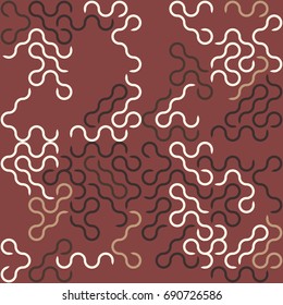 Seamless geometric pattern with colored elements, vector abstract background