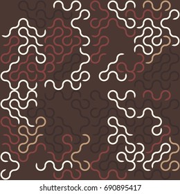 Seamless geometric pattern with colored elements, vector abstract background