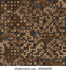 Seamless geometric pattern with colored elements, vector abstract background