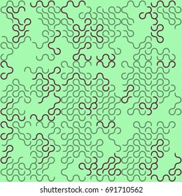 Seamless geometric pattern with colored elements, vector abstract background