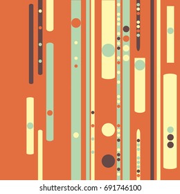 Seamless geometric pattern with colored elements, vector abstract background