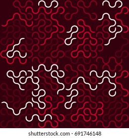 Seamless geometric pattern with colored elements, vector abstract background