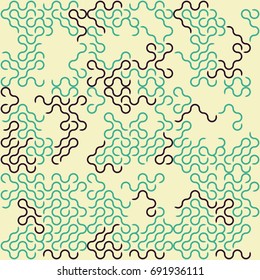 Seamless geometric pattern with colored elements, vector abstract background