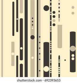 Seamless geometric pattern with colored elements, vector abstract background