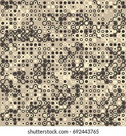Seamless geometric pattern with colored elements, vector abstract background