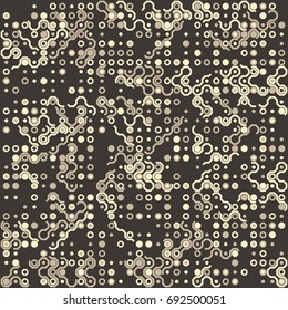 Seamless geometric pattern with colored elements, vector abstract background