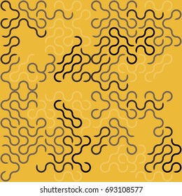 Seamless geometric pattern with colored elements, vector abstract background