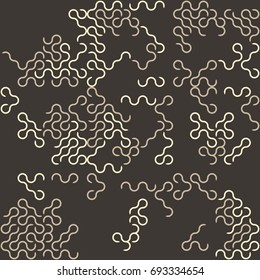 Seamless geometric pattern with colored elements, vector abstract background
