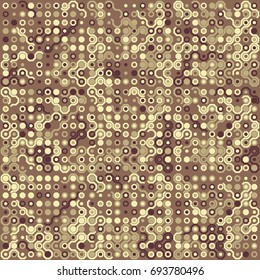 Seamless geometric pattern with colored elements, vector abstract background