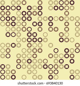 Seamless geometric pattern with colored elements, vector abstract background