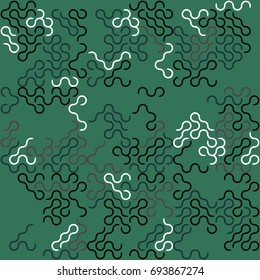 Seamless geometric pattern with colored elements, vector abstract background